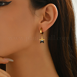 Серьги-кольца из нержавеющей стали в форме звезды&nbsp;HU8355