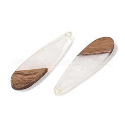 Большие подвески из смолы и дерева&nbsp;WOOD-F015-08F