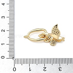 Бабочка латунная микропаве прозрачный кубический цирконий складные застежки&nbsp;KK-Z143-22G