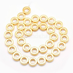 Гальванизировать немагнитных синтетический гематит бисер пряди&nbsp;G-L485-24-G