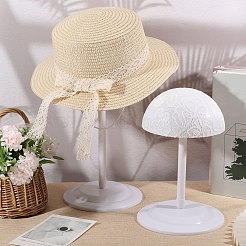 Регулируемые пластиковые с кружевной тканью подставки для париков&nbsp;ODIS-WH0038-213