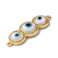 Лэмпворк ручной работы коннектор сглаза&nbsp;ZIRC-L102-10G-02