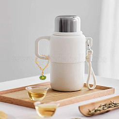 10 шт. 5-цветные эмалевые подвески из сплава маргаритки в форме чашки&nbsp;HJEW-LP00039