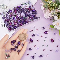 280шт 5 стиля нити стеклянных бусин&nbsp;GLAA-SC0002-11