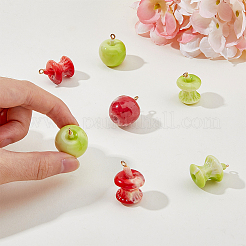 8шт 4 стиля непрозрачные подвески из смолы&nbsp;RESI-HY0001-06