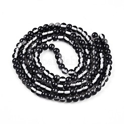 Выпечка расписные прозрачные стеклянные бусины&nbsp;X1-DGLA-N011-6mm-10