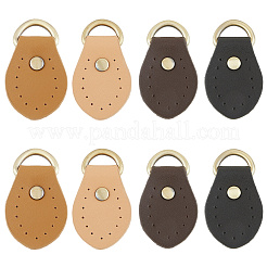 8 шт. 4-х цветные головки молний из коровьей кожи&nbsp;PURS-CL0001-01B