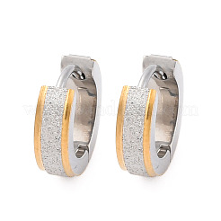 Серьги-кольца из нержавеющей стали Sand Flash 304 для женщин&nbsp;EJEW-M001-23GP