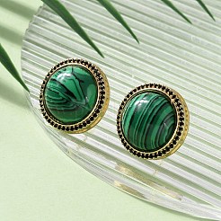 Полукруглые серьги-гвоздики из латуни с микропаве из кубического циркония&nbsp;EJEW-R215-01G