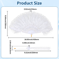 Дизайн веера из смолы и перьев&nbsp;AJEW-WH20064-50A