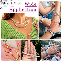 1300 шт. 26 вида белых непрозрачных акриловых бусин&nbsp;MACR-BY0001-03