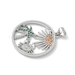 Латунные микро проложить кубического циркония подвески&nbsp;KK-P330-07A-P