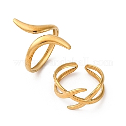 2 шт. набор регулируемых манжет из нержавеющей стали 304 для женщин&nbsp;LS-RJEW-Z099-02G