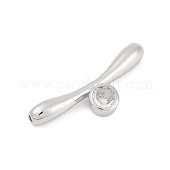 Латунные микропаве прозрачные кубические цирконии застежки-тогглы детали&nbsp;LS-KK-U051-05P