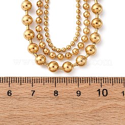 Ожерелья из однослойной шариковой цепи из нержавеющей стали 304 для женщин&nbsp;LS-NJEW-M107-04G