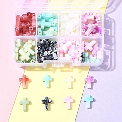 104 шт. 8-х цветные акриловые бусины с имитацией драгоценных камней&nbsp;OACR-FS0001-79