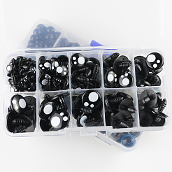 Набор плоских круглых пластиковых глаз для кукол&nbsp;X1-DOLL-PW0001-452