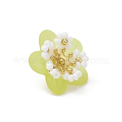 Подвески-цветы из стеклянных бусинок&nbsp;PALLOY-MZ01128-03