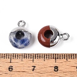 Подвески-рондели из смешанных натуральных и синтетических камней&nbsp;G-T144-71M