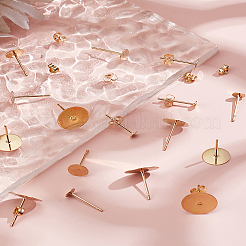 36 шт. фурнитура для сережек-гвоздиков из нержавеющей стали 304&nbsp;STAS-LP0001-83