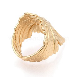 Открытые кольца-манжеты из нержавеющей стали 304 с ионным покрытием (IP) для женщин&nbsp;RJEW-N052-20G