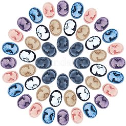 Смола камея женская голова кабошоны&nbsp;CRES-CA0001-02