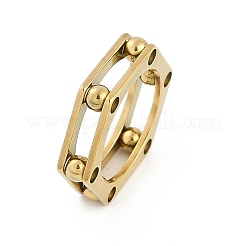 Ионное покрытие(ip) 304 нержавеющая сталь перстень для женщин&nbsp;RJEW-A052-03A-G02