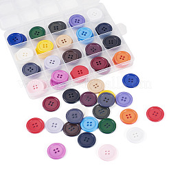 80 шт. 20 цвета пуговицы из смолы с 4 отверстиями BUTT-TA0001-29A
