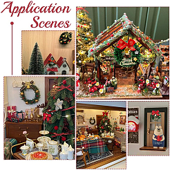 10 шт. 2 вида пластиковых рождественских венков&nbsp;AJEW-OC0014-73