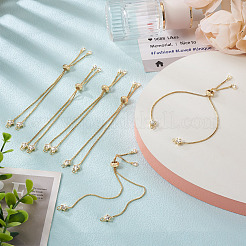 Регулируемые латунные ползунковые браслеты с покрытием стойки&nbsp;YS-TAC0001-14G