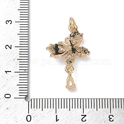 Латунные микропаве прозрачные подвески с фианитом&nbsp;KK-C168-14G