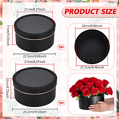 2 шт. 2 размера плоские круглые картонные бумажные коробки-органайзеры для цветов&nbsp;CON-BC0007-79B