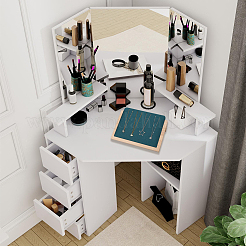 Деревянный органайзер для ожерелий с наклонной спинкой&nbsp;AJEW-WH20033-046C