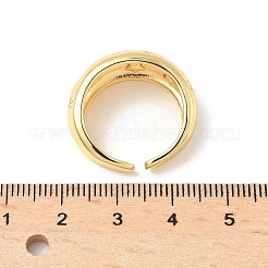 Латунь манжеты кольца&nbsp;RJEW-V009-07G