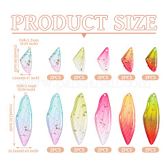 20 шт. 10 стильных подвески из прозрачной смолы&nbsp;RESI-TA0003-25D