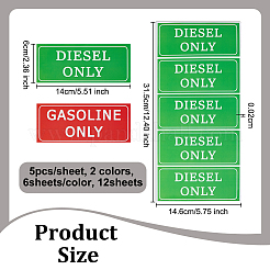 12 лист 2-х цветных водонепроницаемых ПВХ предупреждающих наклеек&nbsp;DIY-OC0014-64