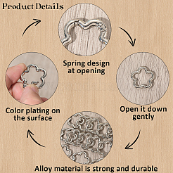 18 шт. Кольца пружинные затворные из сплава&nbsp;FIND-SC0019-02A