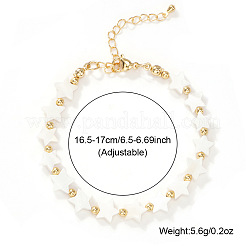 Минималистичные браслеты из натуральных ракушек и латунных бусин.&nbsp;DG5975