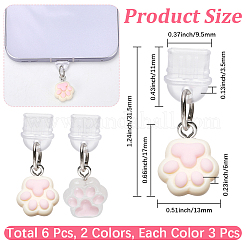 6 шт. 2-х цветные силиконовые мобильные заглушки от пыли&nbsp;FIND-CN0002-05