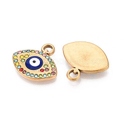 Подвески из нержавеющей стали 304 со стразами&nbsp;STAS-N110-50B-G