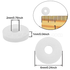 1 нить плоских круглых бусин из полимерной глины ручной работы&nbsp;CLAY-SC0003-33A