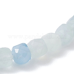 Браслеты из натуральных аквамариновых бусин для женщин&nbsp;BJEW-JB13335-02