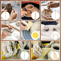 96 шт. Набор инструментов для изготовления керамики из дерева и нержавеющей стали в 8 стилях&nbsp;TOOL-PH0001-98