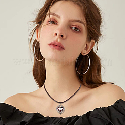 Изготовление ожерелья из плетеного круглого кожаного шнура 2шт.&nbsp;NJEW-BBC0001-19B-02