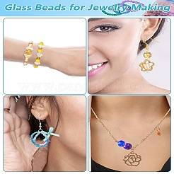 Наборы для самостоятельного изготовления сережек из стеклянных бусин&nbsp;DIY-YW0011-24