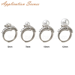 Цветочная латунь микропаве кубический цирконий регулируемые настройки кольца&nbsp;KK-K297-10P