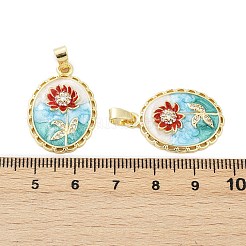 Латунные микропаве прозрачные подвески с фианитом&nbsp;LS-KK-L235-05C-G