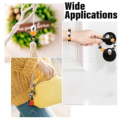 Тема выпускного сезона наборы для самостоятельного изготовления круглых бусин из натурального дерева и джутового шнура&nbsp;DIY-CJ0002-71