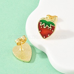 Серьги-гвоздики из латуни&nbsp;EJEW-B154-06G-04