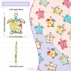 30шт 6 стиля подвески из сплава с эмалью&nbsp;ENAM-CJ0004-83